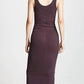 Enza Costa - SILK RIB TANK MIDI DRESS