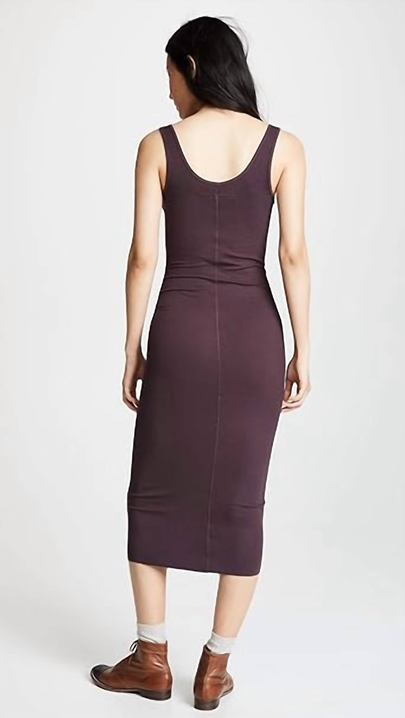 Enza Costa - SILK RIB TANK MIDI DRESS