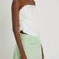 Bernadette - Bustier Petit Beurre Embroidered Cotton Top