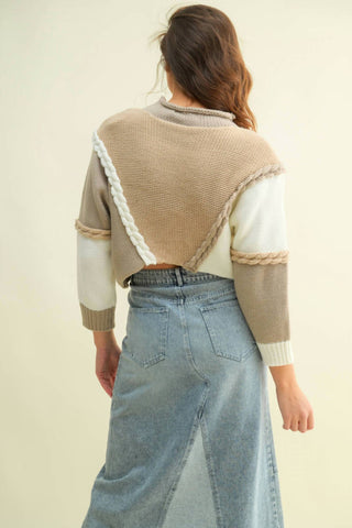 Cloud Ten - Two Tone Contrast Chain Sweater