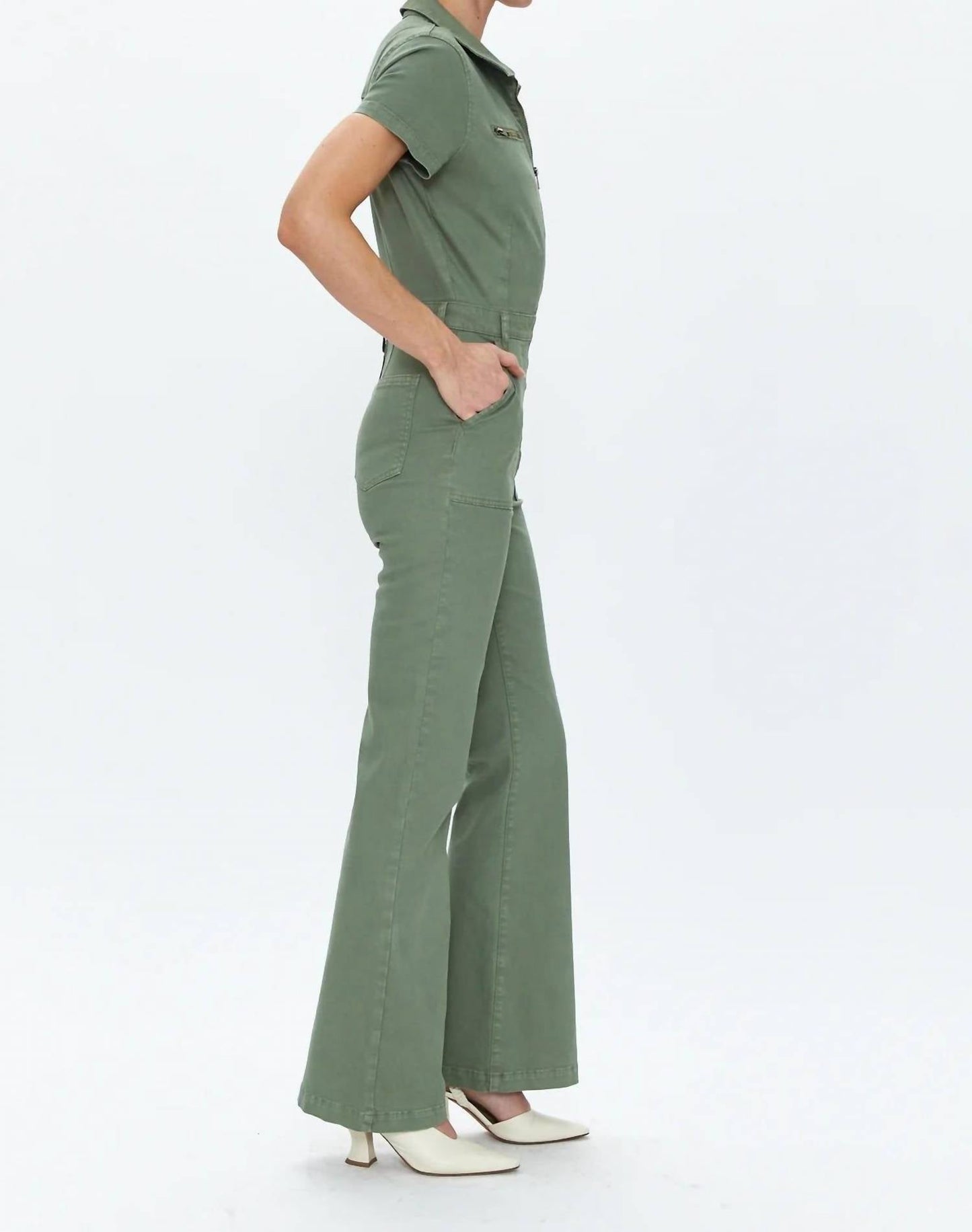 Pistola - Martina Short Sleeve Flare Jumpsuit