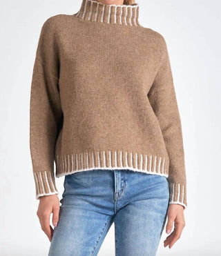 Elan - Stitch Detail Turtleneck Sweater