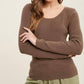 Wishlist - Reagan Ribbed Open Back Sweater