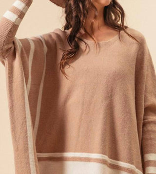 Bibi - Batwing Striped Sweater