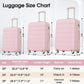 3 Piece Luggage Set Hardside Spinner Suitcase with TSA Lock