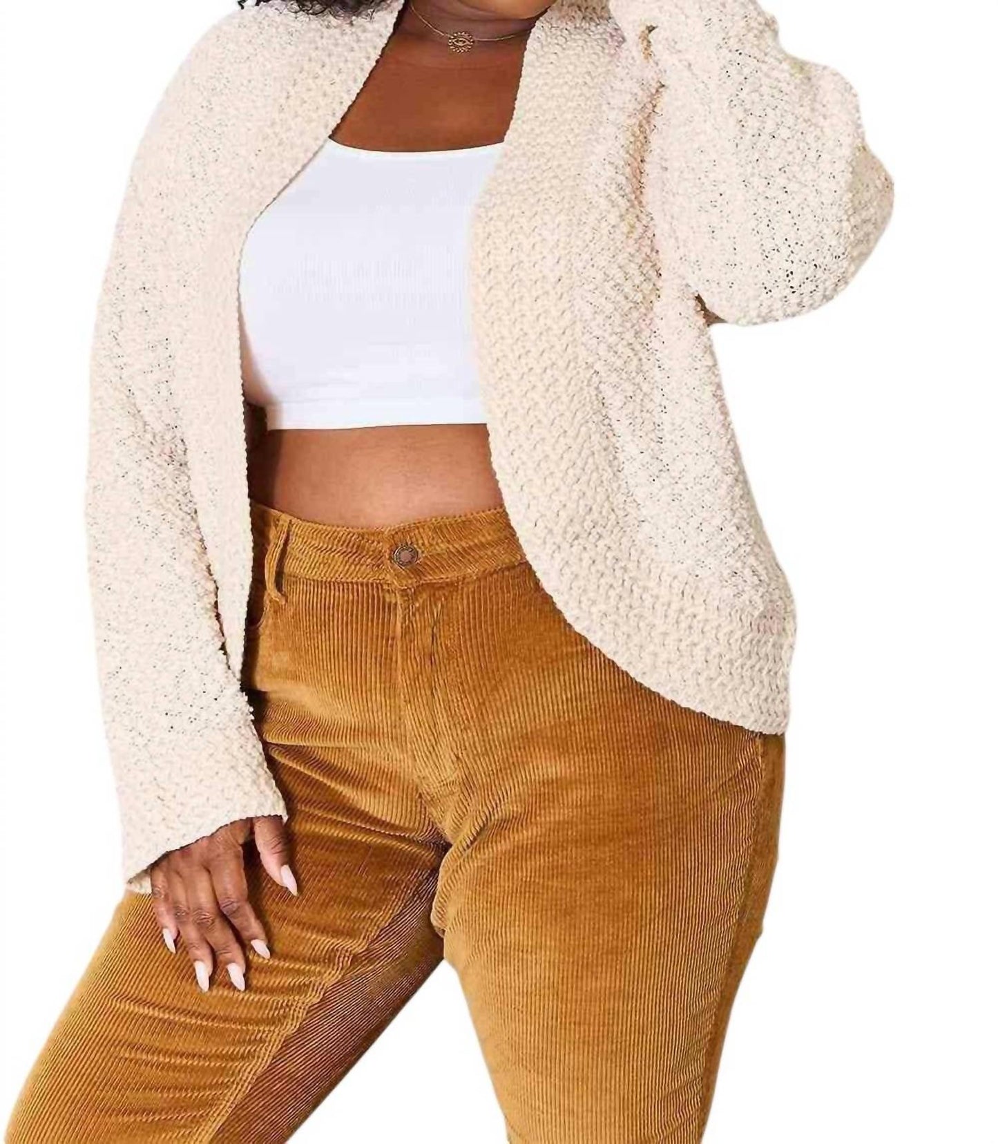 Double Take - Luxurious Knit Open Front Cardigan