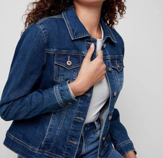 Charlie B - Stretch Denim Button Front Jacket