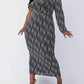 The Curve La - Plus Size Glitter Knit One Shoulder Dress With Cutout
