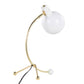 Eileen Contemporary Task Lamp in Gold Metal and White Shade