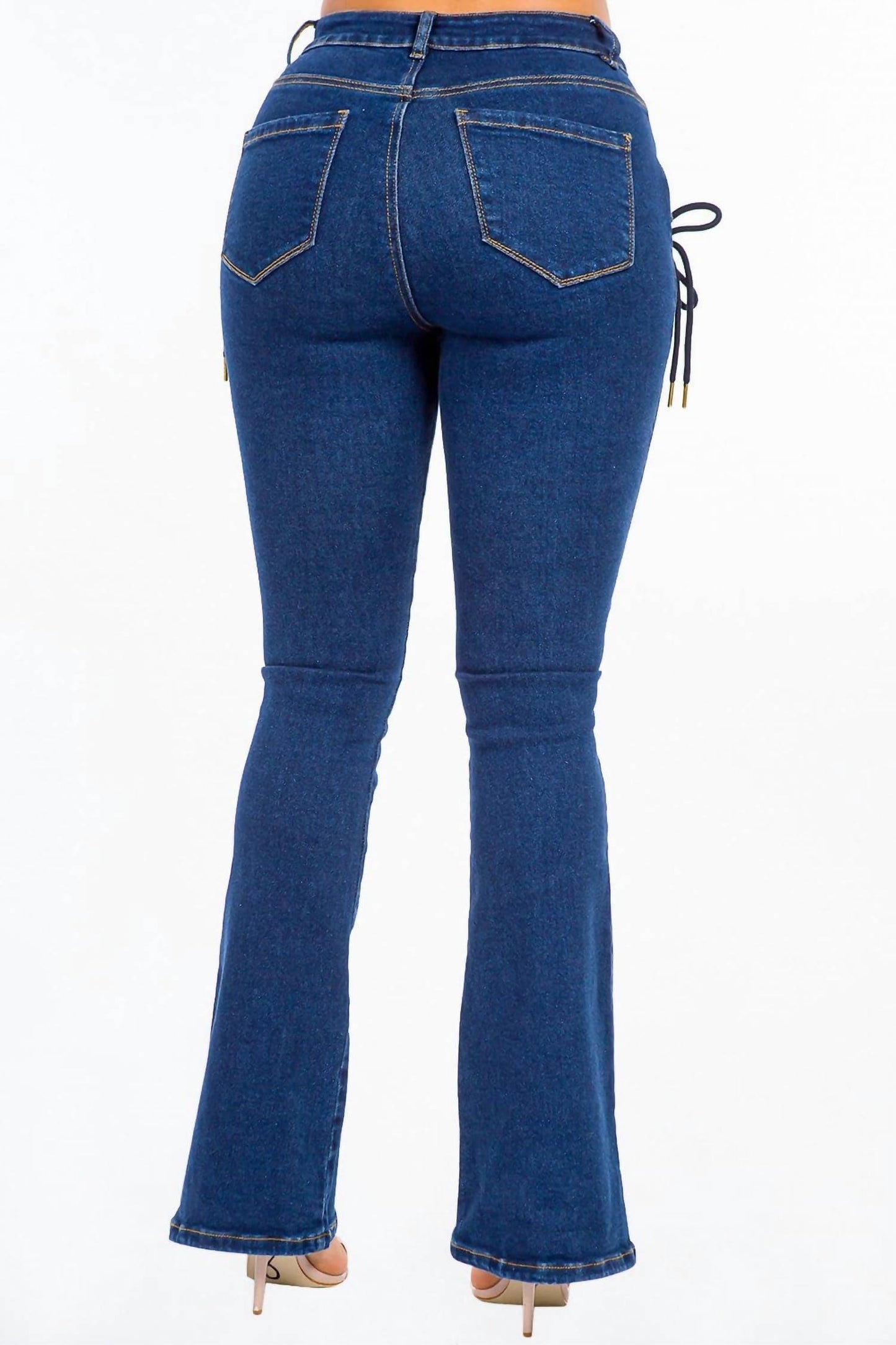 American Bazi - Chic Lace Up High Rise Denim