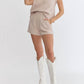 Entro - Short Sleeve Textured Short Set