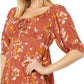 Billabong - True Romance Puff Sleeves Midi Dress