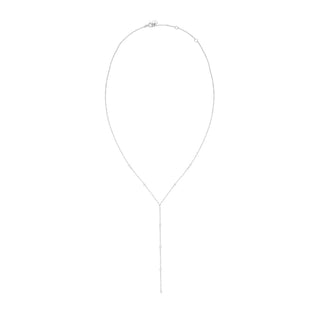 Eklexic - Women's Cz Studded Lariat Necklace