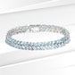 15.04 Carat Genuine Blue Topaz .925 Sterling Silver Bracelet