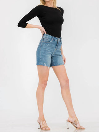 Judy Blue - Cut Off Mid Thigh Jean Shorts