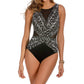 Miraclesuit - Between The Pleats DD-Cup Palma High Neck One Piece Swimsuit