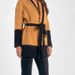 Elan - Belted Color Block Cardigan