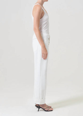 Agolde - Fran High Rise Wide Leg Low Slung Cuffed Jeans