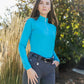 Kastel Denmark - Long Sleeve Shirred Shoulder 1/4 Zip Top