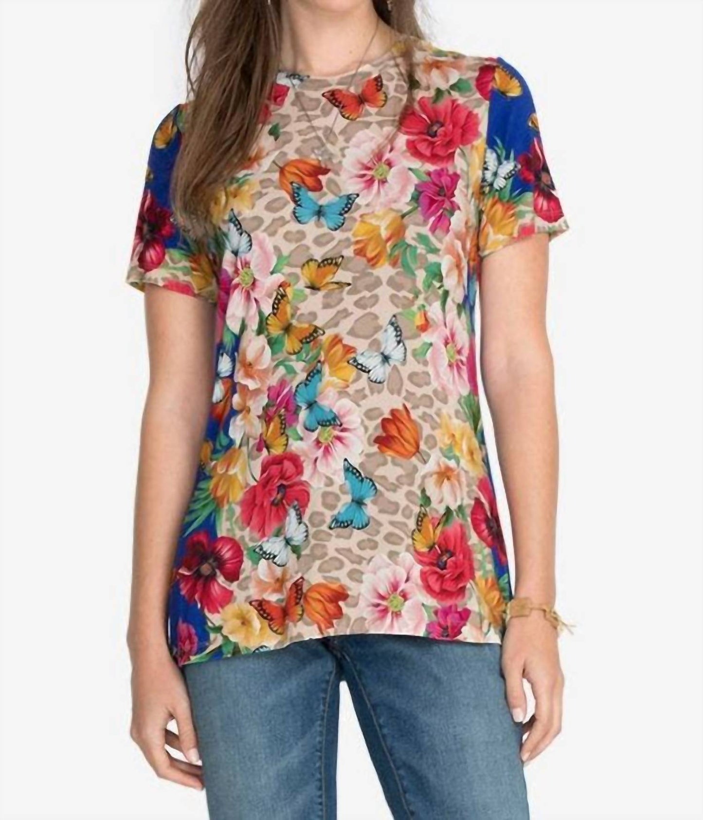 Johnny Was - MAYFLOWER FAVORITE S/S CREW NECK SWING TEE