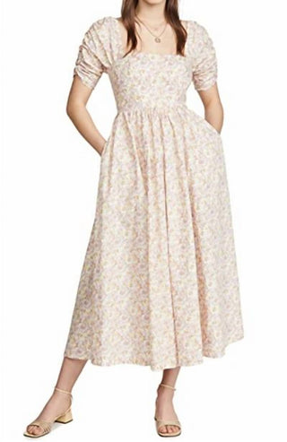 Free People - She’s A Dream Floral Powder Combo Midi Dress