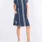 Paparazzi - Double Face Guaze Embroidered Shift Dress