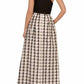 Adrianna Papell - Halter Neck Sleeveless Plaid Dress