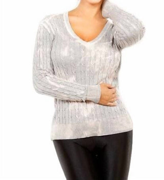 Angel - Bleach Cableknit V-Neck Sweater