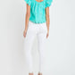 2.7 August Apparel - Women's Scalloped Hem Ruffle Detail Top