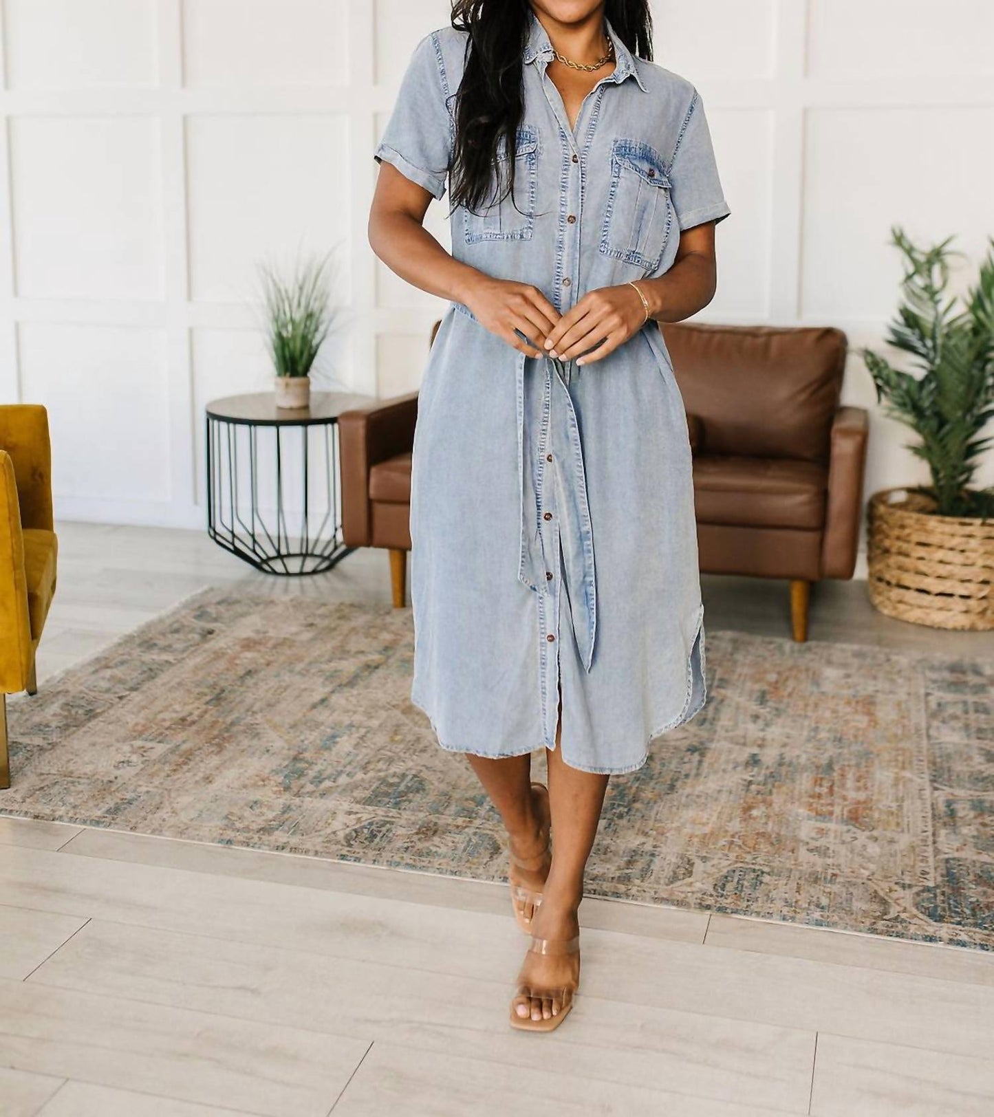 Geegee - Wait For It Denim Shirtdress