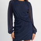 Emory Park - Long Sleeve Ruched Mini Dress