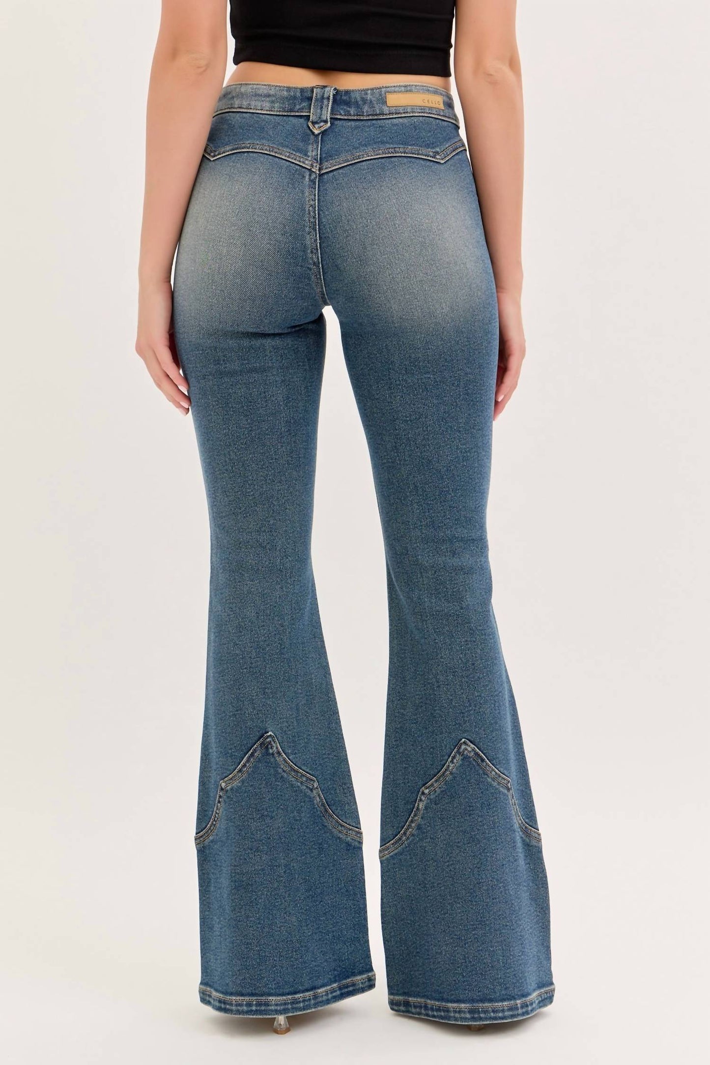 Cello - Women's Mid Rise Western Super Flare Jean