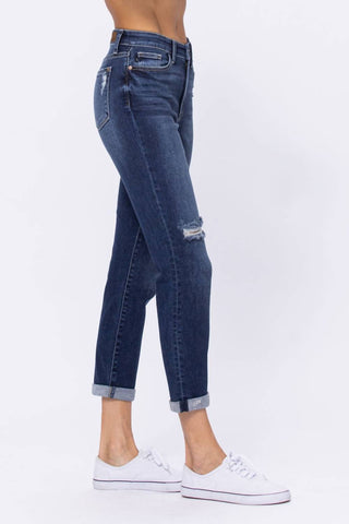 Judy Blue - High Rise Destroyed Boyfriend Denim Jeans