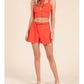 Baby Pink - Women's Keyhole Top And Shorts Set