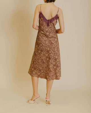 Aureum - Floral Lace Slip Midi Dress