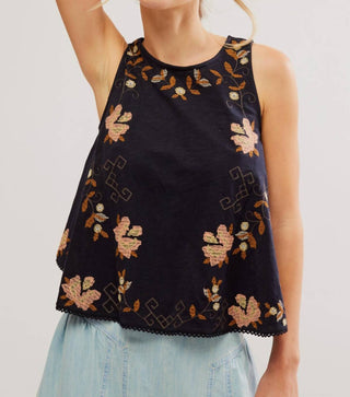 Free People - Fun And Flirty Embroidered Top