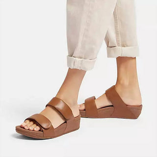 Fitflop - Women's Lulu Adjustable Leather Slide