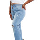 Vibrant Miu - Full Size Jess Button Flare Jeans