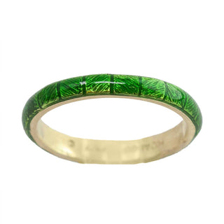 Hidalgo - Green Enamel Ring - Size 7