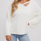 Bluivy - Callie Strappy Front Fuzzy Sweater