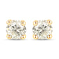 1.01 Carat Genuine LB Diamond 14K Yellow Gold Earrings