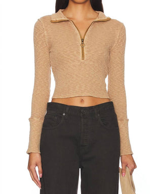 Free People - Midnight Half Zip Top