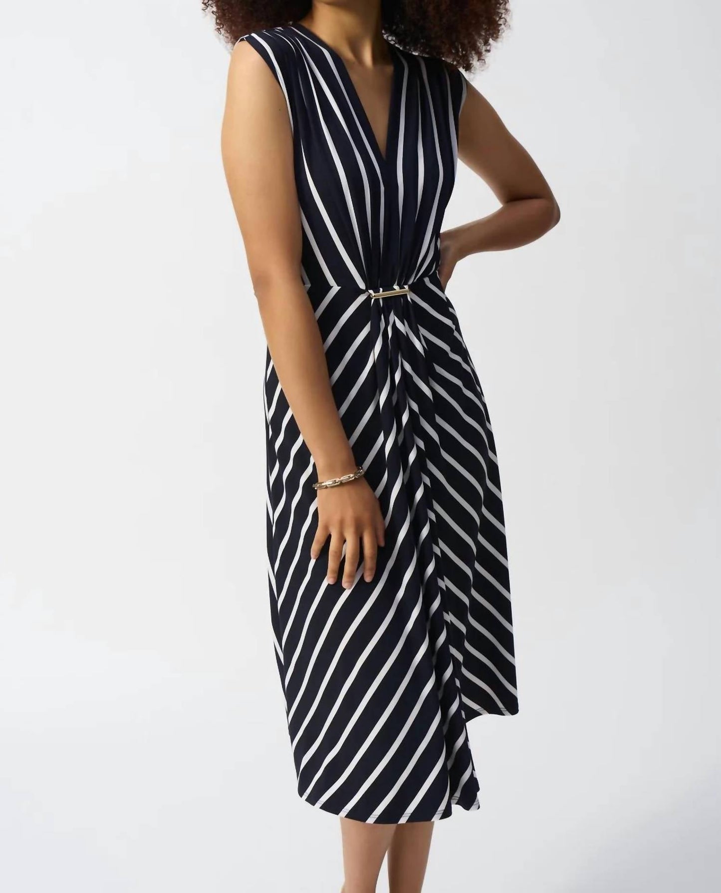 Joseph Ribkoff - V-neck Fit And Flare Dress
