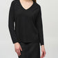 Joseph Ribkoff - Embellished V-neck Pullover Sweater