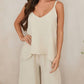 Milio Milano - Italian Linen Adjustable Strap Tank Top