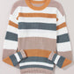 Dear Lover - Round Neck Colorblock Knit Sweater