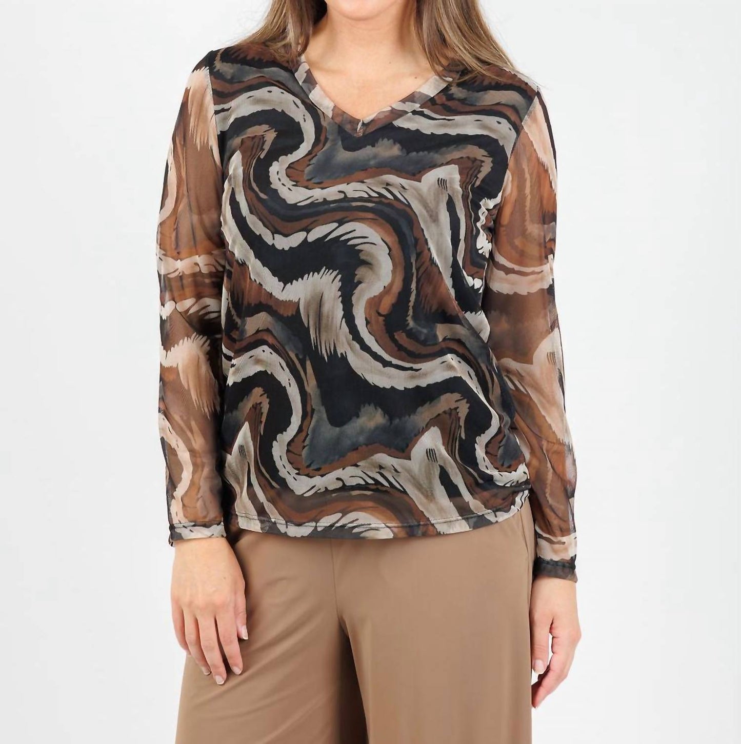 Made In Italy - Women's Bella Sheer Sleeve Top