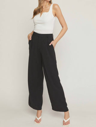 Entro - High Waisted Full Leg Pants