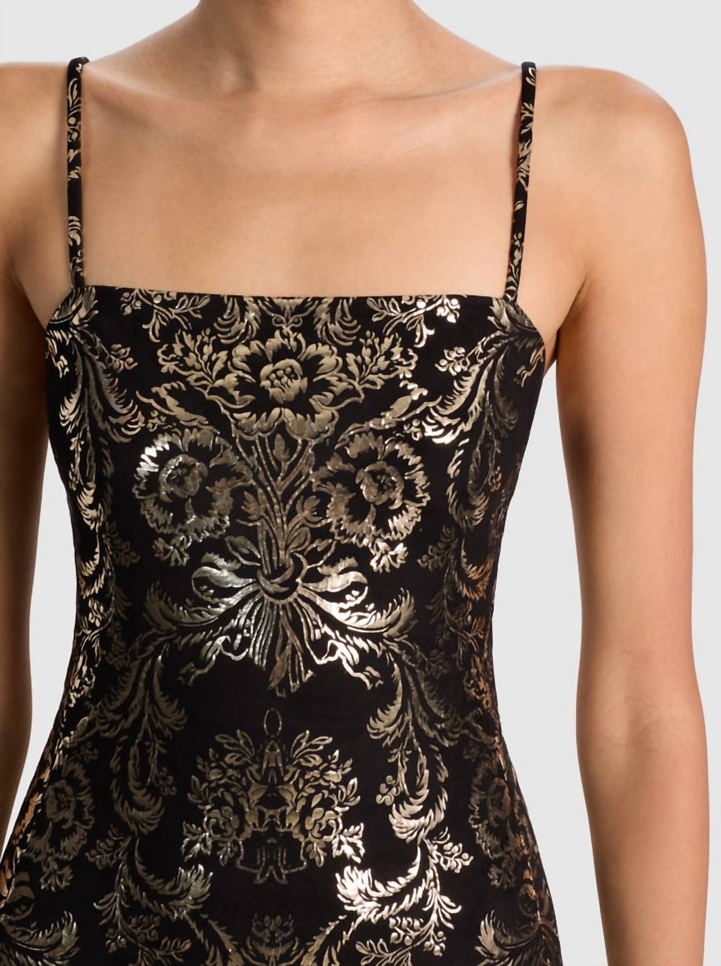 Alice + Olivia - Fifi Metallic Jacquard Mini Dress