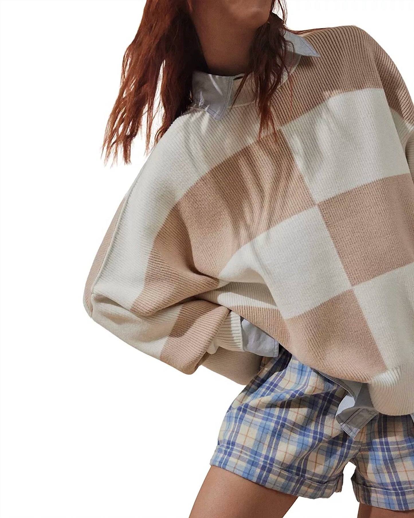 Free People - Checker Easy Street Sweater